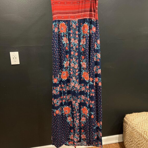 Boho Strapless Maxi Dress - Picture 2 of 4